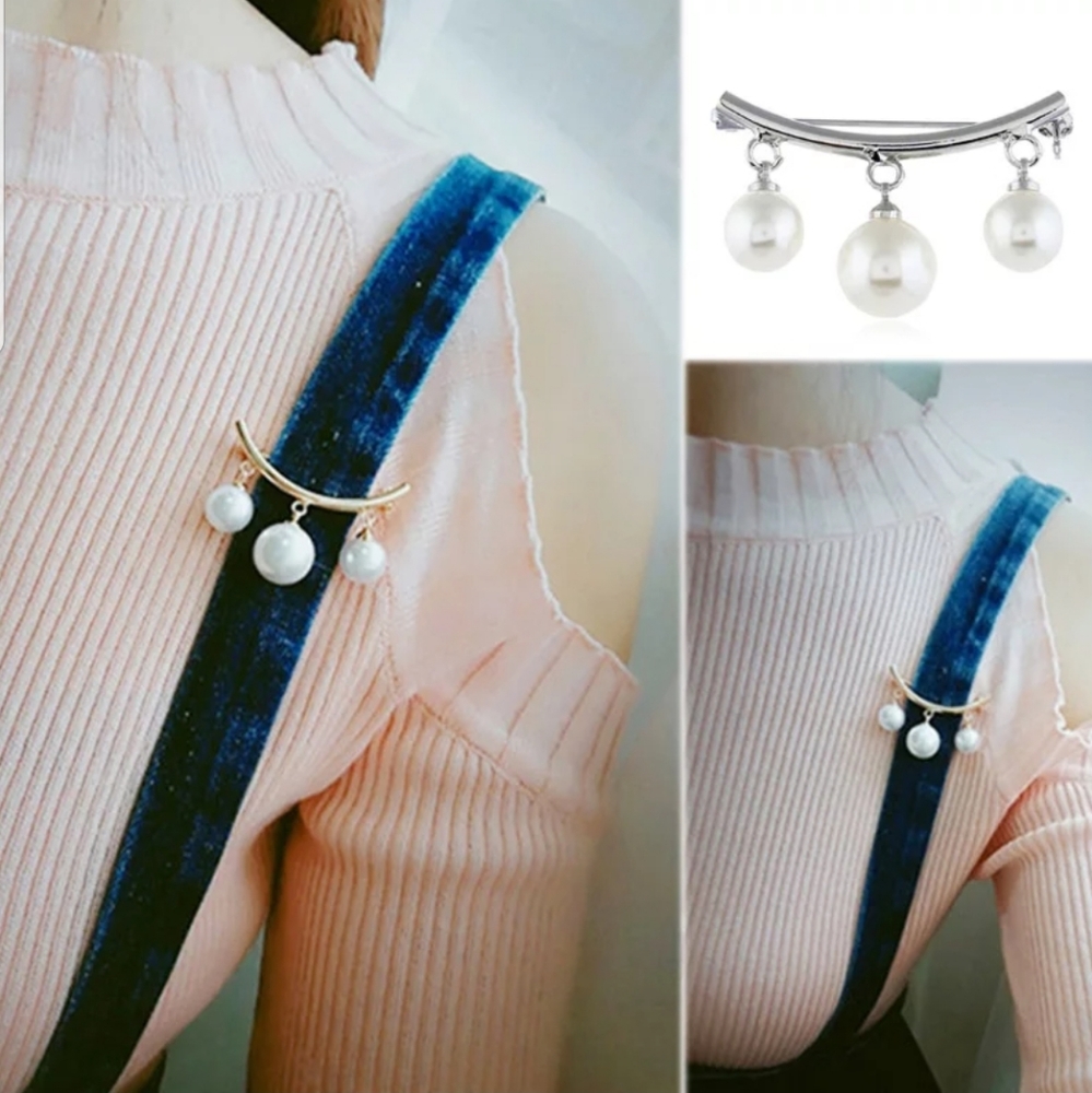 Scarf Cardigan Bag Brooch Pin Silver or Gold Color - Picture 4 of 6